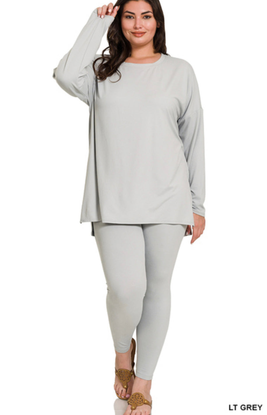 Swooped Neck Legging Set