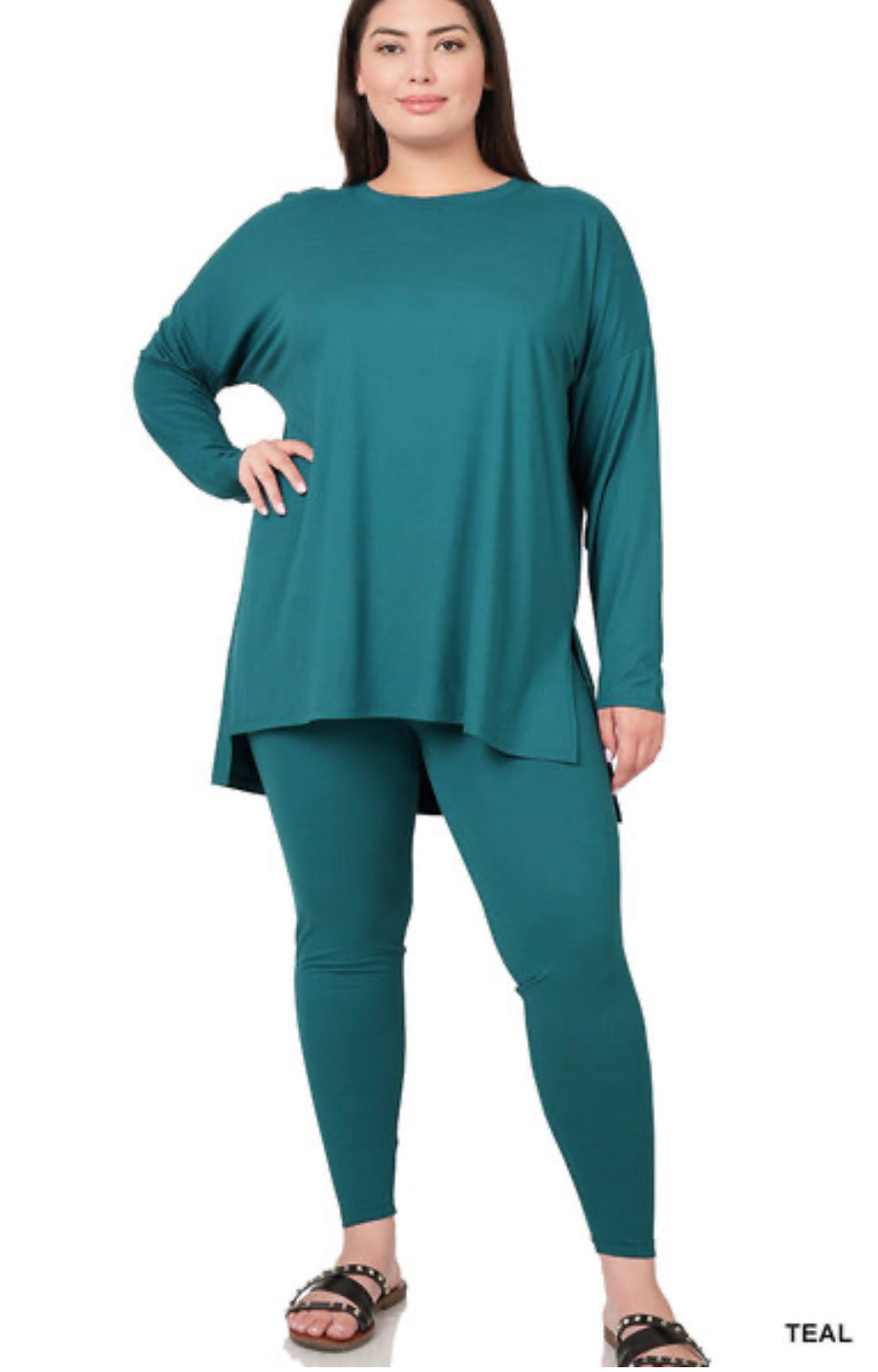 Swooped Neck Legging Set