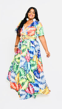 Tropical Floral Skirt Set