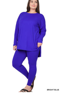 Swooped Neck Legging Set