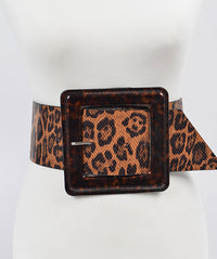 Leopard Thick Skin Belt