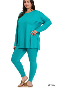 Swooped Neck Legging Set