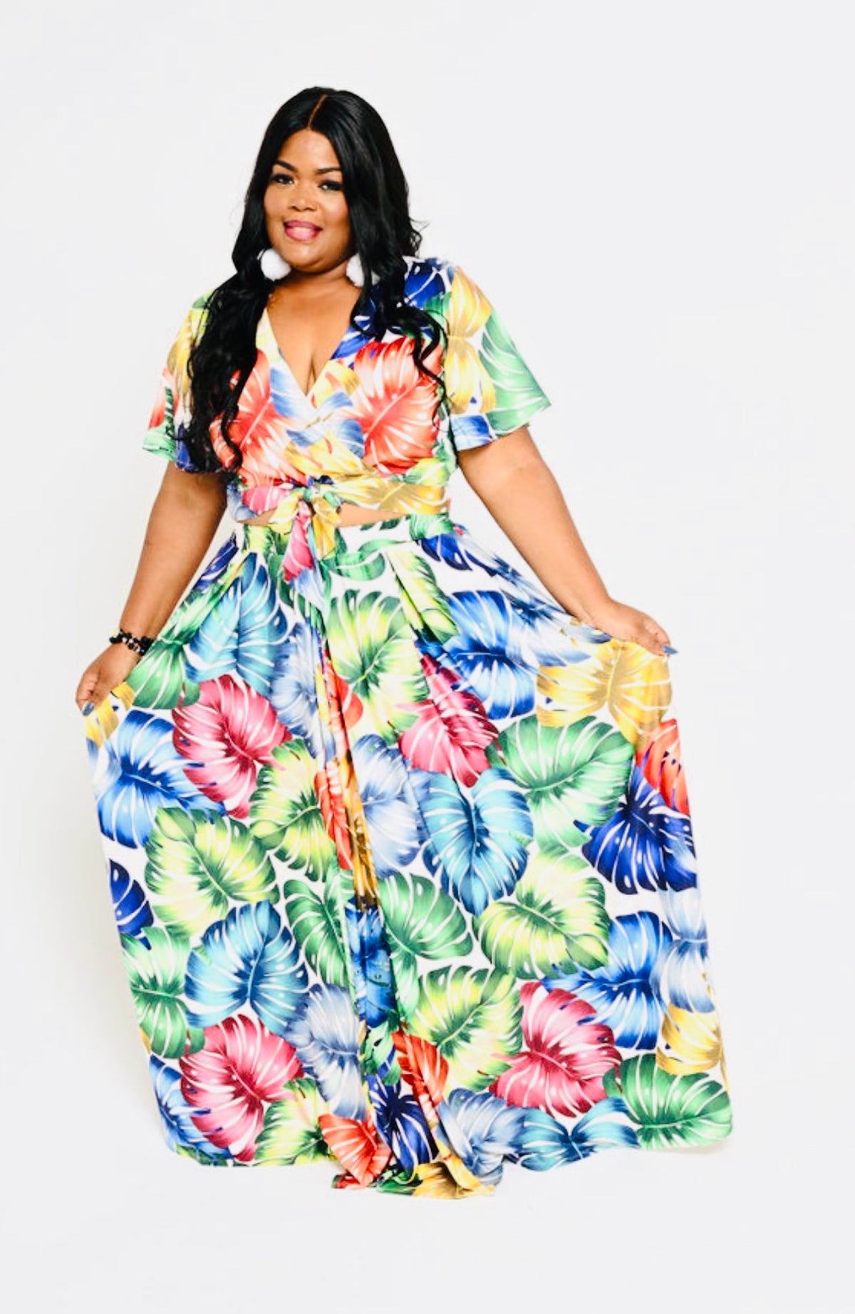 Tropical Floral Skirt Set