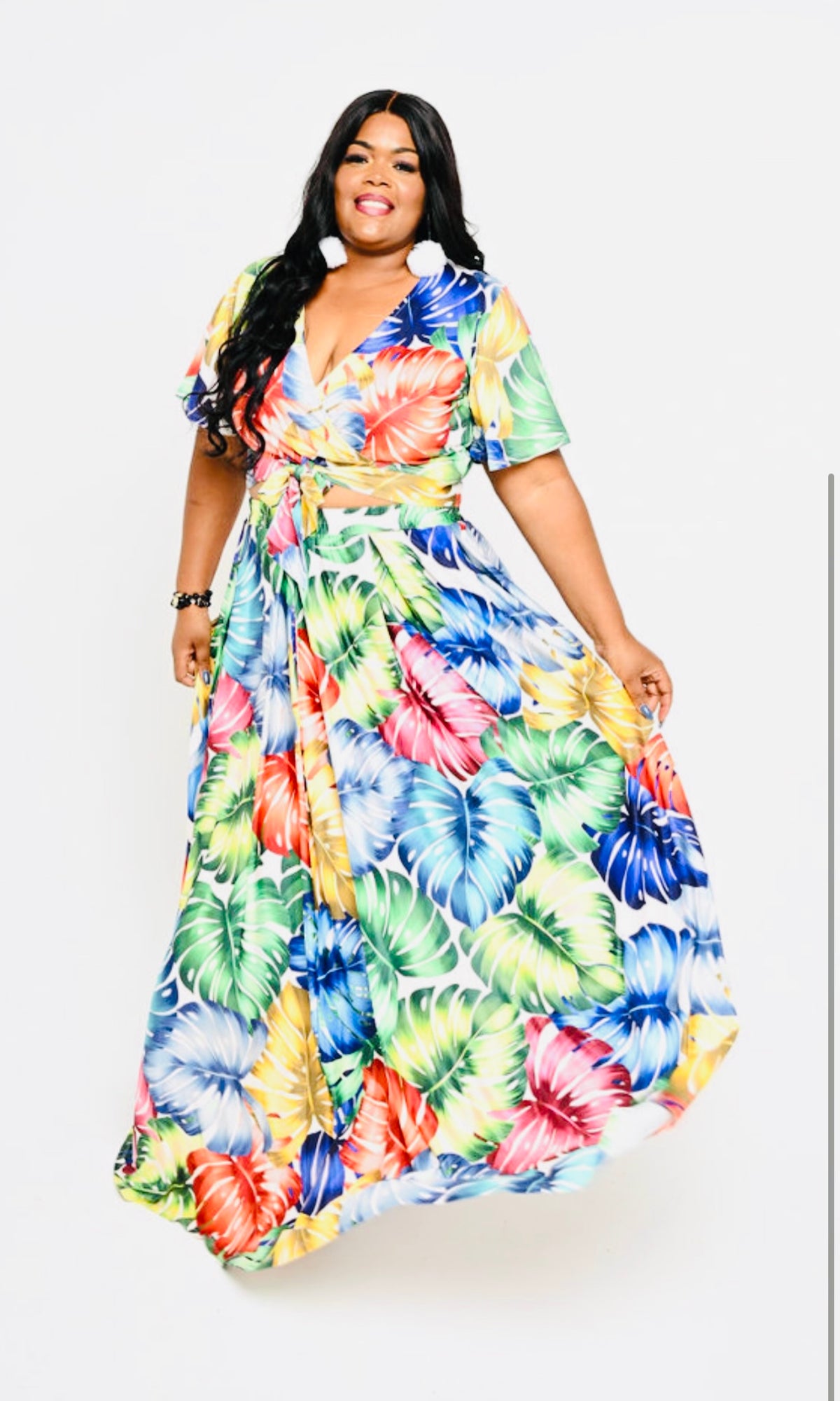 Tropical Floral Skirt Set