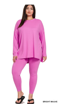 Swooped Neck Legging Set