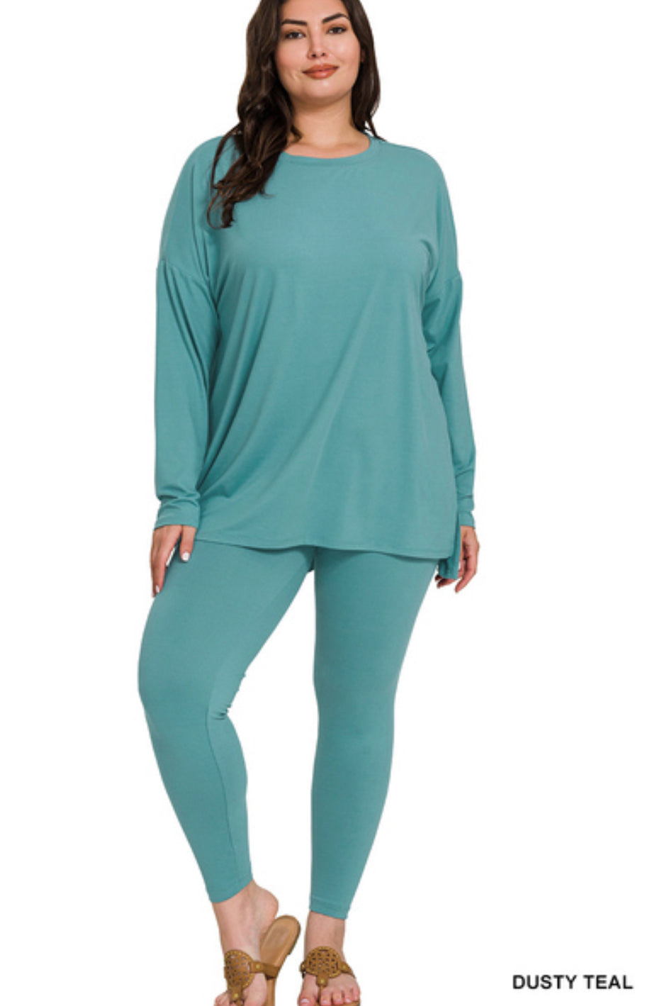 Swooped Neck Legging Set