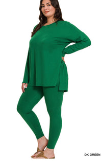 Swooped Neck Legging Set