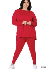 Swooped Neck Legging Set