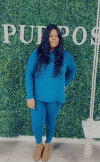 Swooped Neck Legging Set