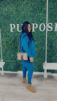 Swooped Neck Legging Set